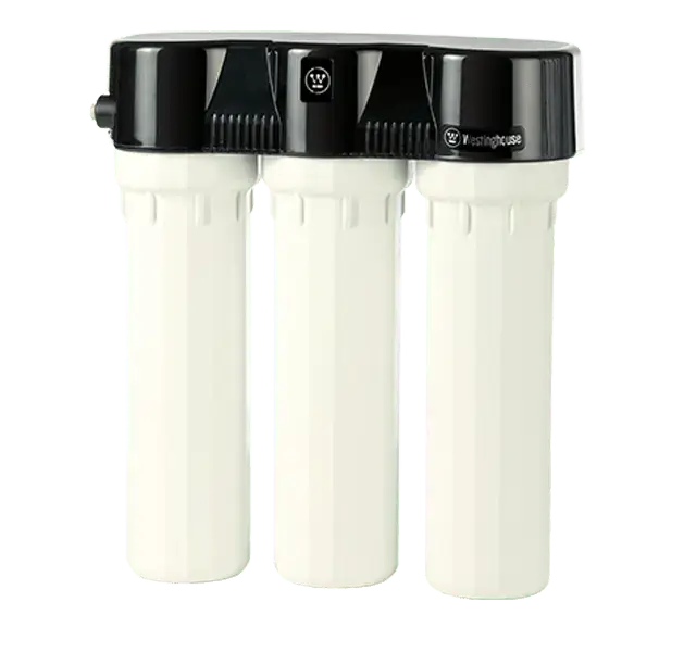 Three distinct water filtration systems
